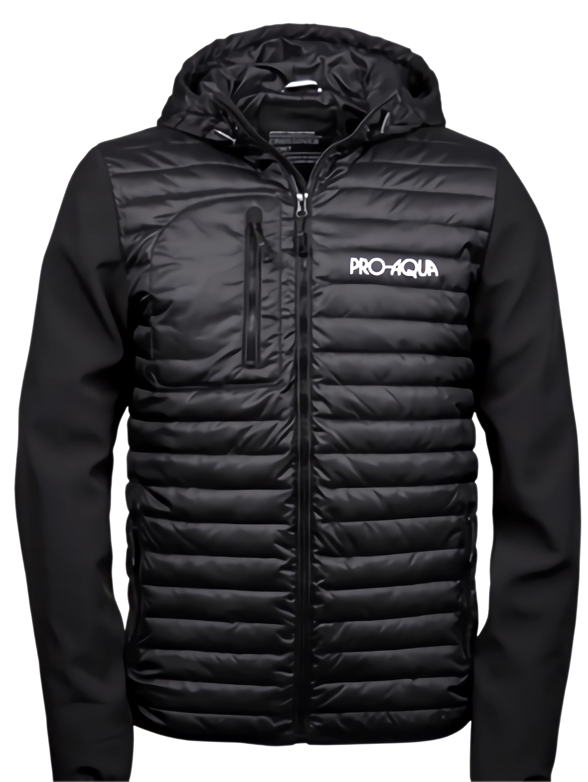 PRO-AQUA miesten crossover takki kevyt toppatakki softshell-hihat 300T-polyesteri polyesterivanu ulkoiluun ja kaupunkikäyttöön TerveysVoima verkkokaupasta