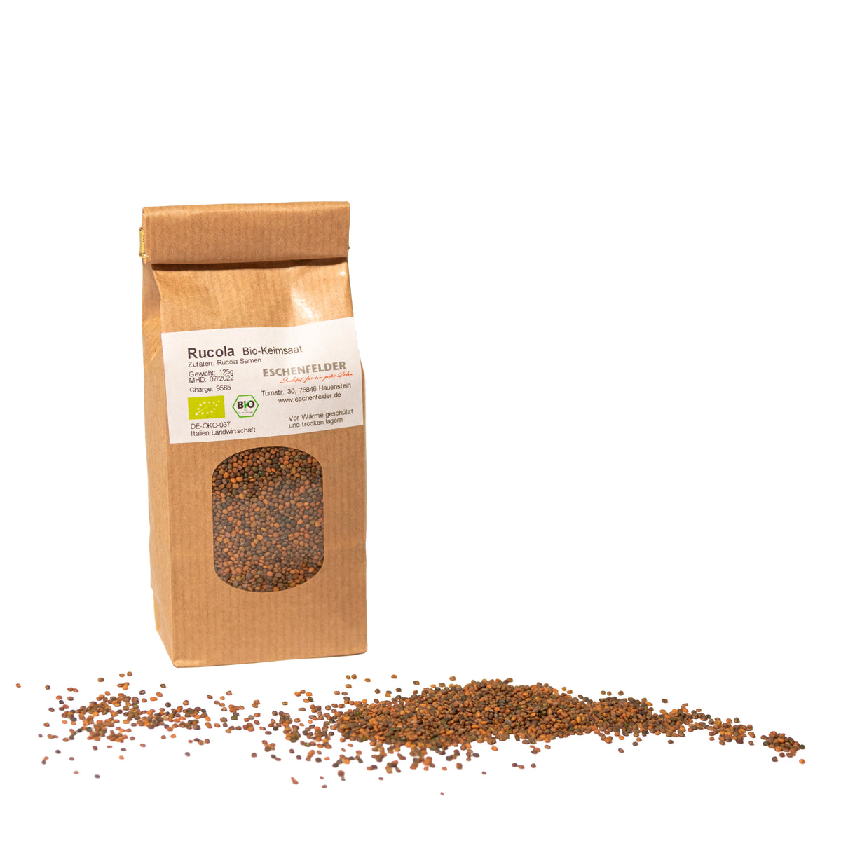 Eschenfelder luomu rucolasiemenet 125g TerveysVoima - bio ruccola idätyssiemenet