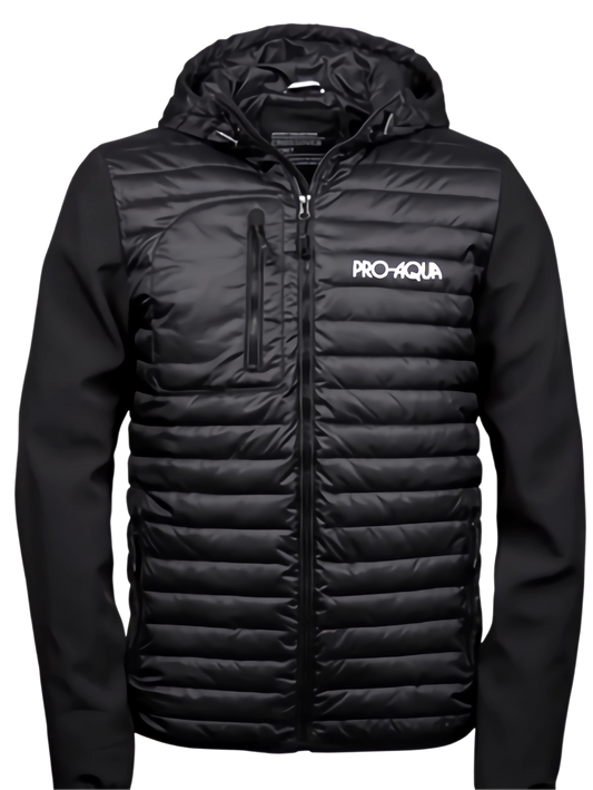 PRO-AQUA miesten crossover takki kevyt toppatakki softshell-hihat 300T-polyesteri polyesterivanu ulkoiluun ja kaupunkikäyttöön TerveysVoima verkkokaupasta