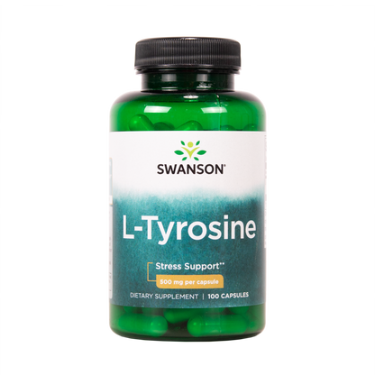 SWANSON L-Tyrosiini 500mg 100 kapselia TerveysVoima verkkokaupasta