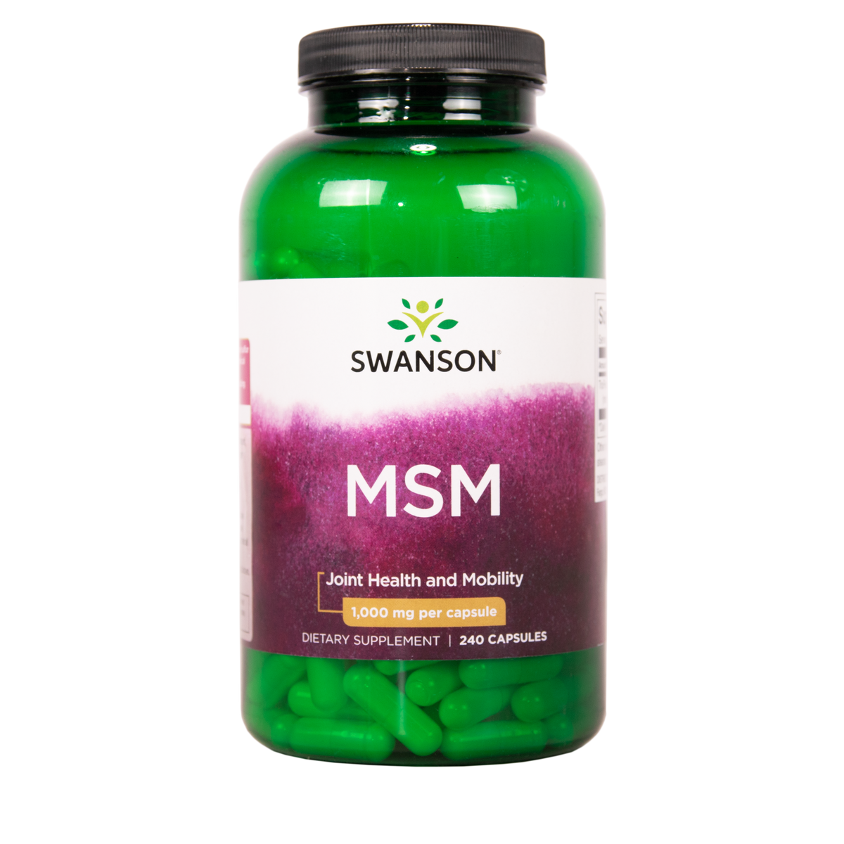 Swanson MSM 1000 mg TruFlex ravintolisä 240 kapselia metyylisulfonyylimetaani  TerveysVoima verkkokaupasta