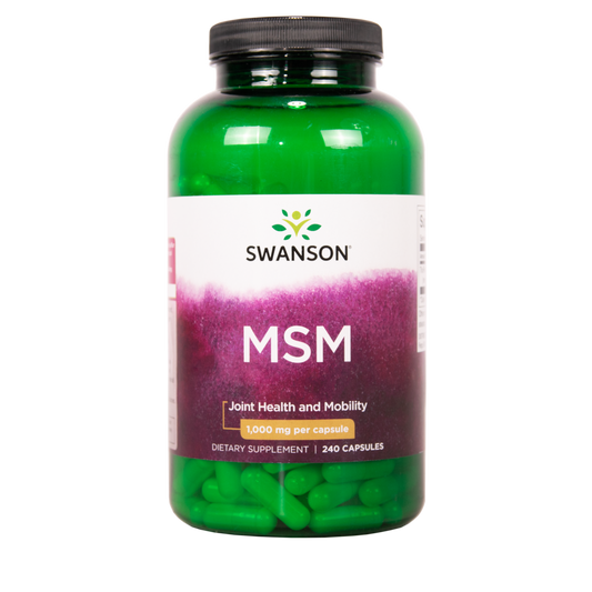 Swanson MSM 1000 mg TruFlex ravintolisä 240 kapselia metyylisulfonyylimetaani  TerveysVoima verkkokaupasta
