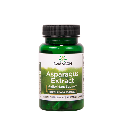 Swanson Asparagus Extract parsauute 60 kasviskapselia ravintolisä TerveysVoima verkkokaupasta
