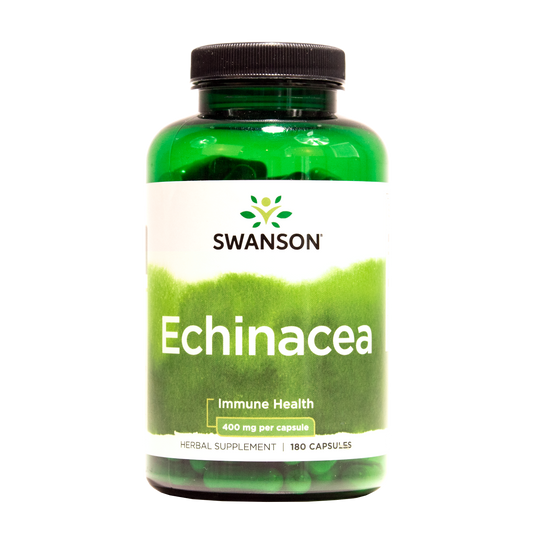 Swanson Echinacea purpurea punahattu 400mg 180 kapselia yrttivalmiste TerveysVoima verkkokaupasta