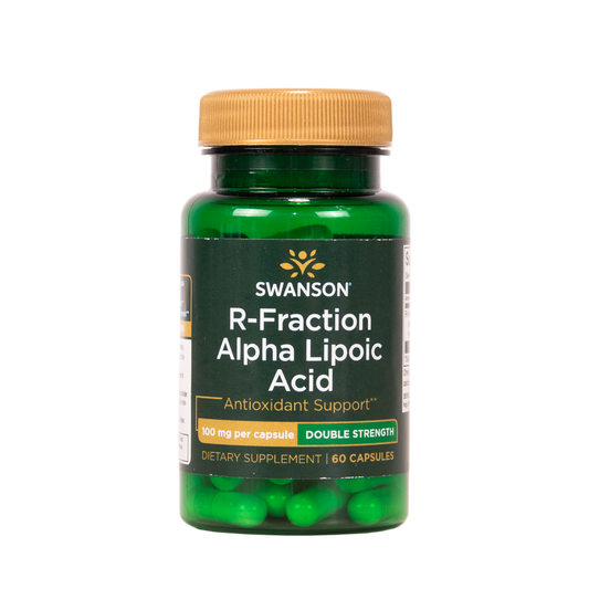 Swanson R-Fraction Alpha Lipoic Acid alfalipoiinihappo 100mg 60 kapselia ravintolisä TerveysVoima verkkokaupasta
