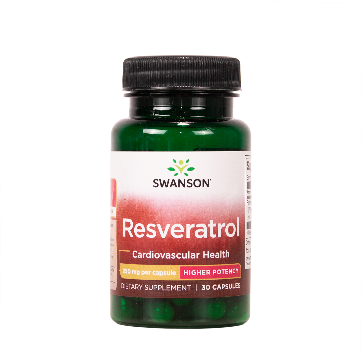 Swanson Resveratrol 250mg 30 kapselia Polygonum cuspidatum juuriuute ravintolisä TerveysVoima verkkokaupasta