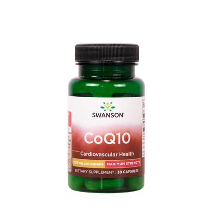 Swanson CoQ10 200mg koentsyymi Q10 ubikinoni 30 kapselia ravintolisä TerveysVoima verkkokaupasta