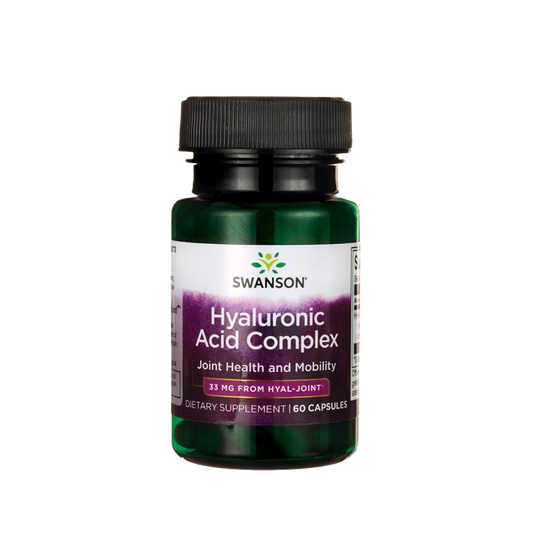 Swanson Hyaluronic Acid Complex Hyal-Joint hyaluronihappo kollageeni 33mg 60 kapselia ravintolisä TerveysVoima verkkokaupasta