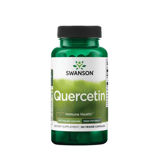 Swanson Quercetin kversetiini 475mg flavonoidi 60 kasviskapselia ravintolisä TerveysVoima verkkokaupasta