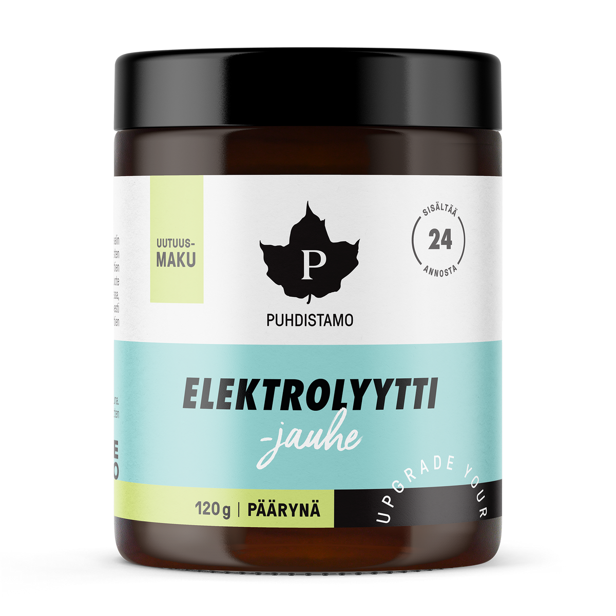 Puhdistamo Elektrolyyttijauhe päärynän makuinen 120 g – nestetasapainon tukemiseen urheiluun ja palautumiseen TerveysVoima verkkokaupasta