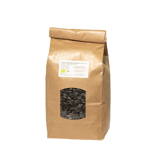 Eschenfelder auringonkukansiemenet luomu 500g kuorelliset - idätettävät omega-6 linolihappoa TerveysVoima verkkokaupasta