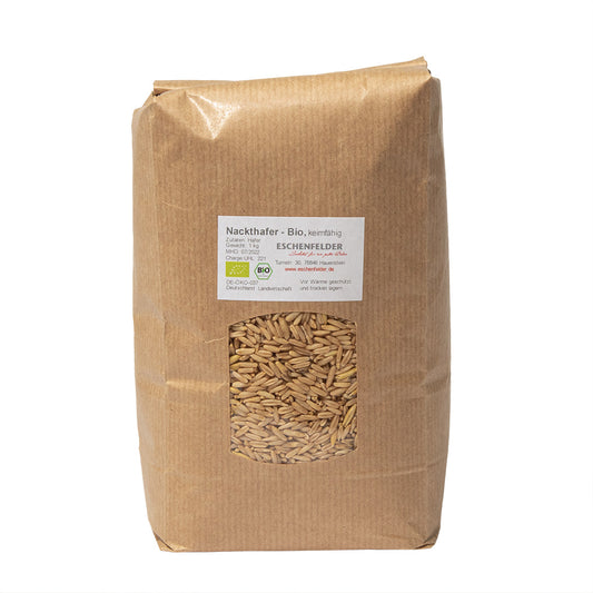 Eschenfelder kuoreton luomu kaurasiemenet 1kg TerveysVoima - bio kaurajyvät ilman kuorta idättämiseen