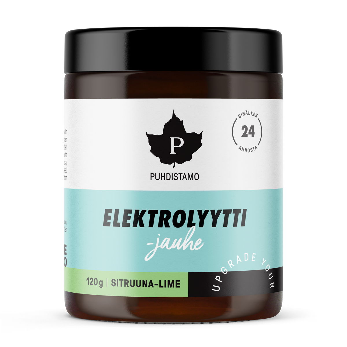 Puhdistamo Elektrolyyttijauhe sitruuna-lime maku 120 g – nestetasapainon tukemiseen urheiluun ja palautumiseen TerveysVoima verkkokaupasta