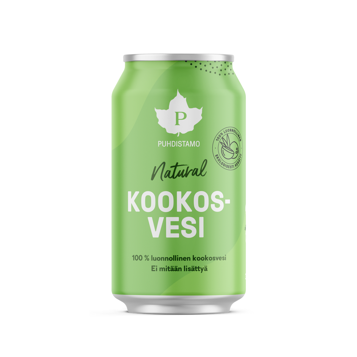 Puhdistamo Natural kookosvesi 310ml luonnollinen nesteyttäjä ja virvoitusjuoma kaliumia sisältävä TerveysVoima verkkokaupasta