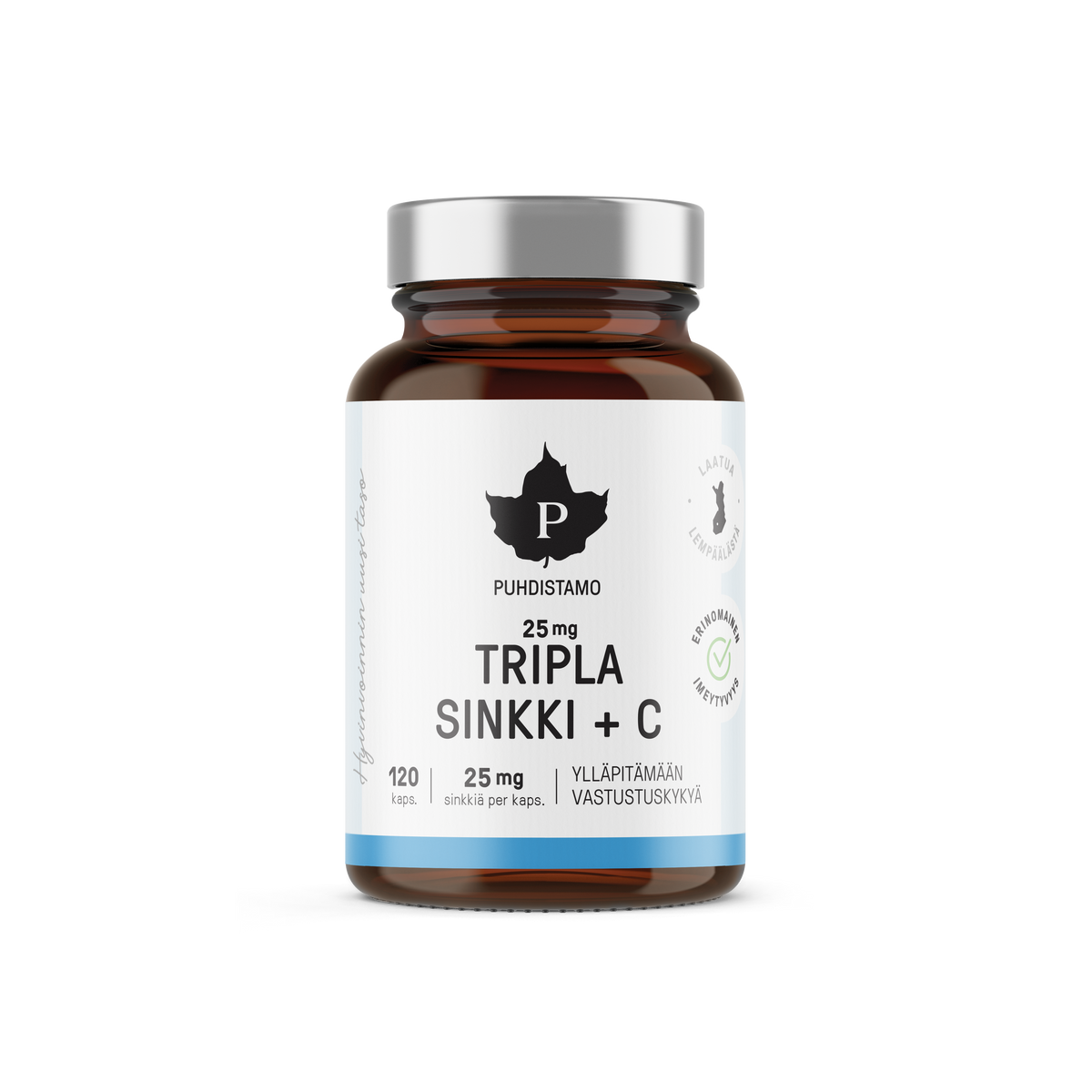 Puhdistamo Tripla Seleeni 100μg kapseli 120kpl kolmella seleenin muodolla ja E-vitamiinilla TerveysVoima verkkokaupasta